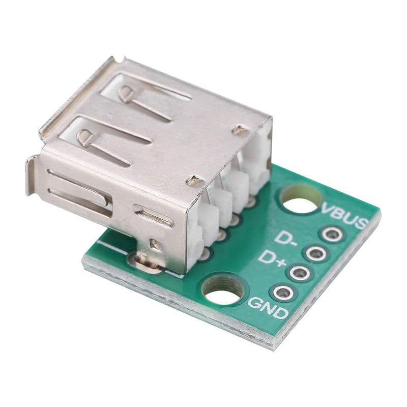 USB Female to 2.54mm Breakout Board with Direct 4P Adapter Board - View 1