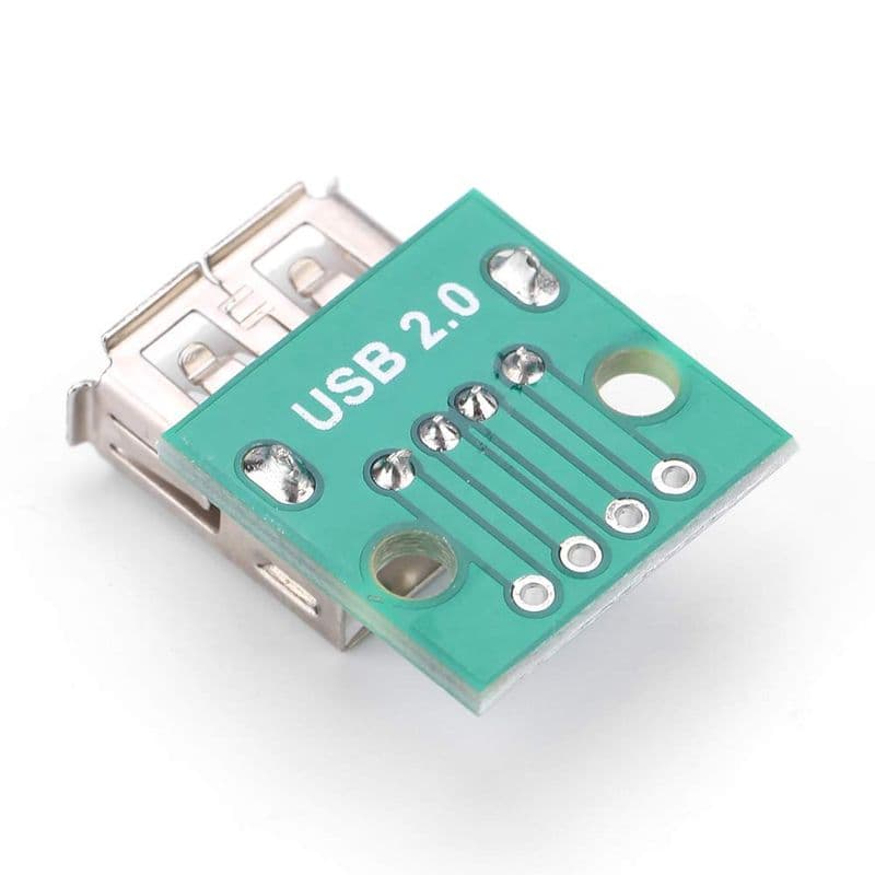 USB Female to 2.54mm Breakout Board with Direct 4P Adapter Board - View 2