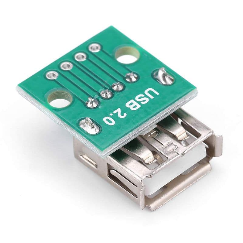 USB Female to 2.54mm Breakout Board with Direct 4P Adapter Board - View 3