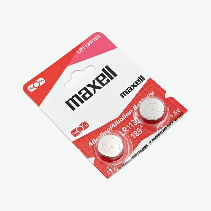 Maxell LR1130 1.5V Alkaline Button Coin Cell Battery (Pack of 2) - View 1