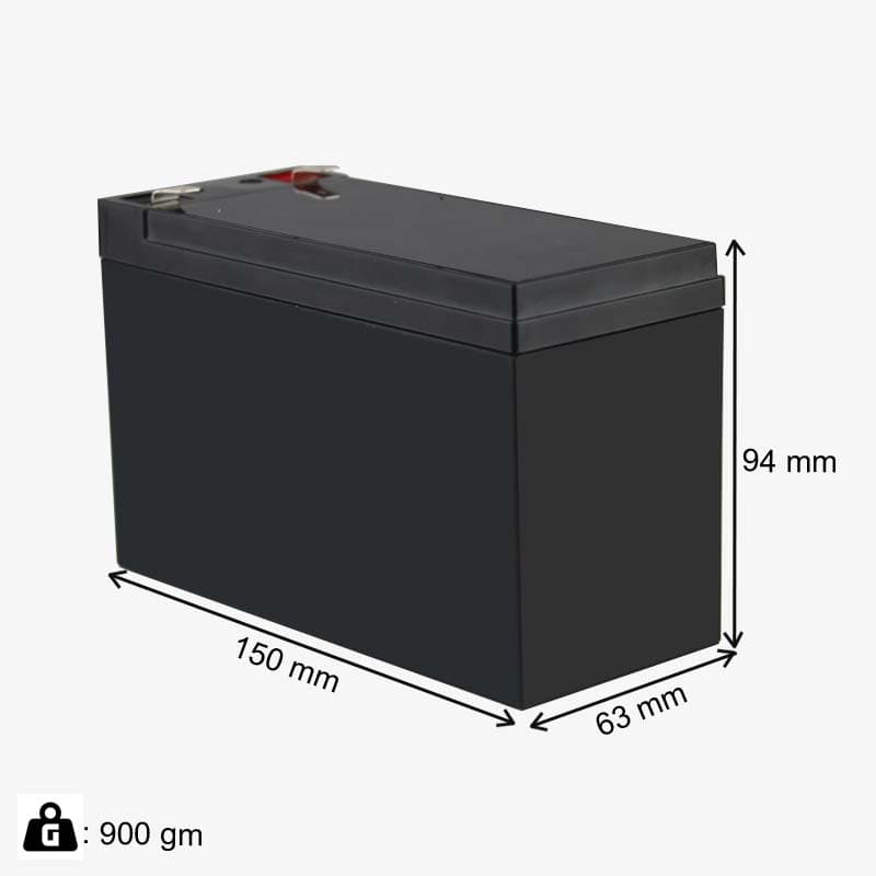 WATTNINE® 12V 10Ah Rechargeable Lithium Ion (NMC) Battery Pack with Warranty and Box for Agricultural, Industrial and Commercial Applications - View 3