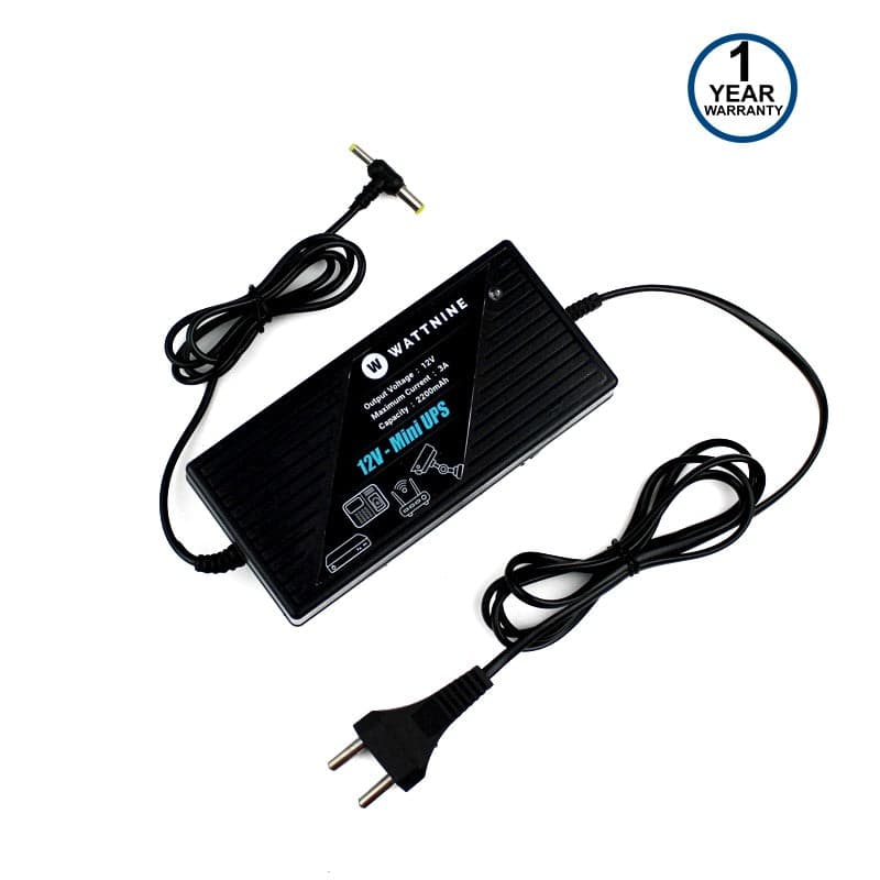 Wattnine Mini UPS for WiFi Router - 12V 4 Hours Power Back Up for Wi-Fi Router, CCTV, Set-Up Box, Attendance System, etc. - View 3