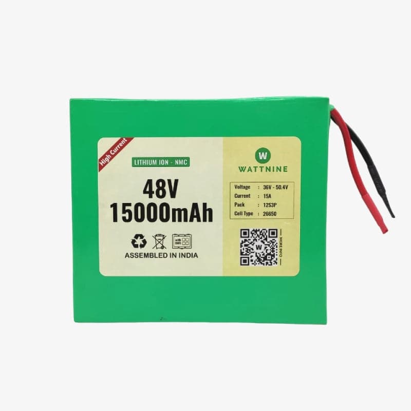 WATTNINE® 48V 15Ah Lithium Ion (NMC) Battery Pack with Warranty - View 3