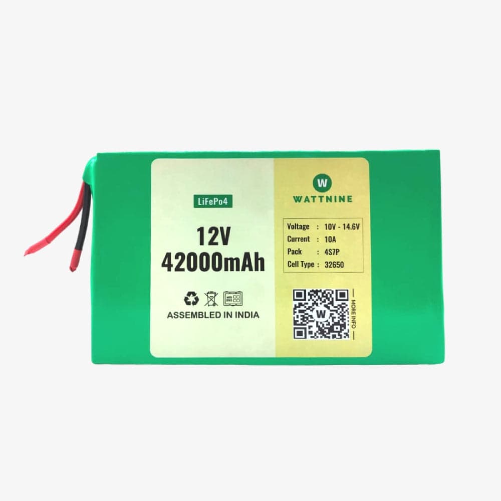 WATTNINE® 12.8V 42Ah Rechargeable Lithium Ion (LifePo4) Battery Pack with 3 year Warranty - View 2