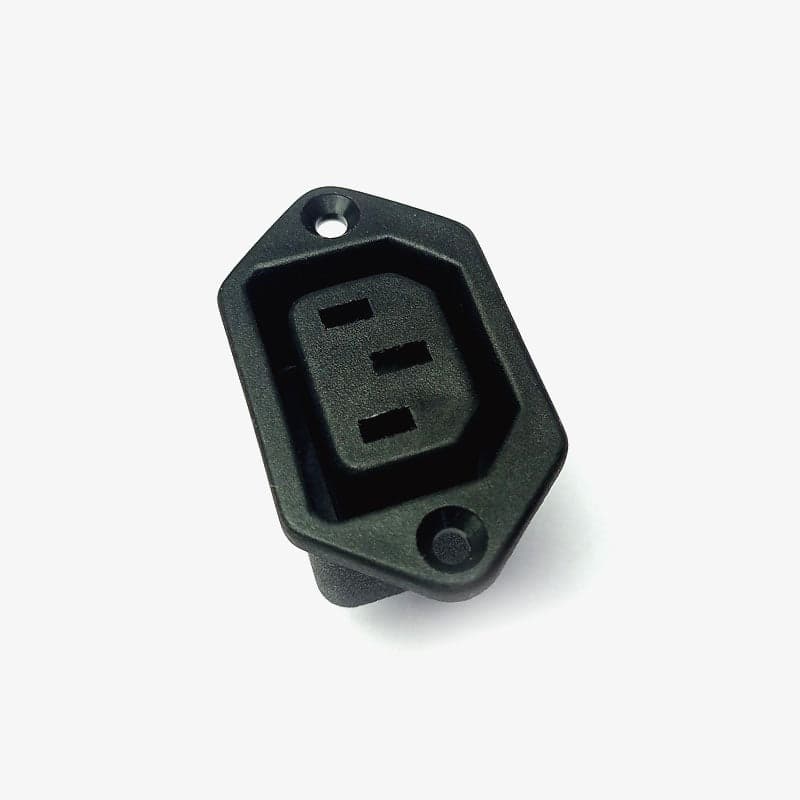 3-Pin Female Panel Mount AC Power Supply Socket - 10A 250V - View 3