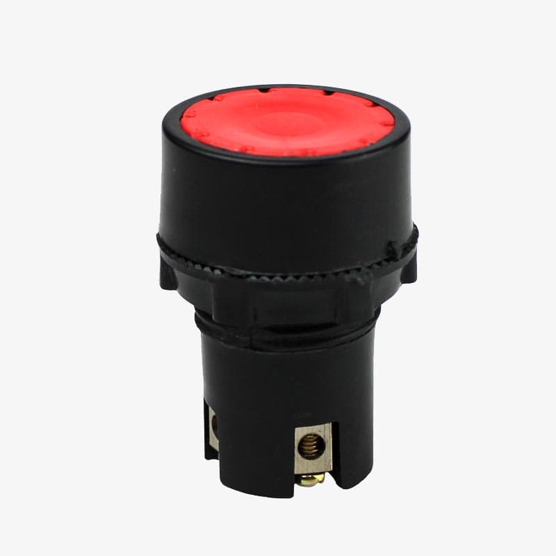 Flat AHF 5A Electric Push Button Switch - Red - View 2