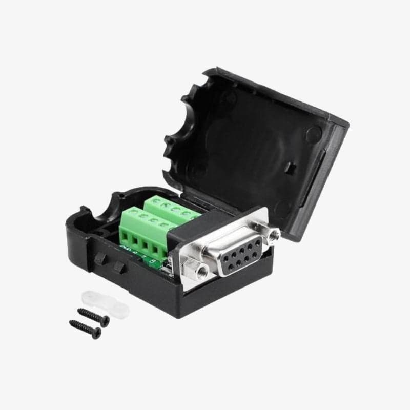 DB9 Female Screw Terminal to RS232 RS485 Conversion Board with Shell and Nut - View 1