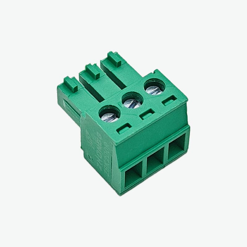 3Pin 3.81mm Pitch Pluggable Female Right Angle Terminal Block Connector - View 1