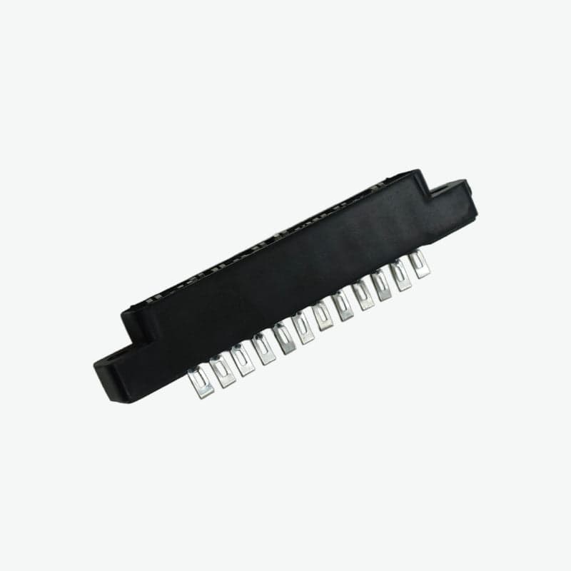 12 Contact Card Edge Connector (Black) - 3.96mm Pitch 5A 600V AC - View 1
