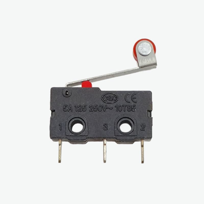 3 Pin Momentary Roller Lever Arm Micro Limit Switch AC 250V 5A SPDT (1NO + 1NC) - View 1