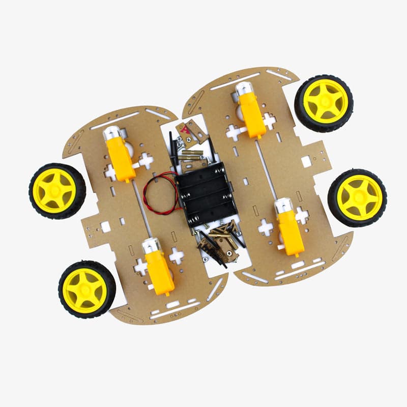 Longer Version of 4WD Double Layer Smart Car Robot Chassis - DIY Kit - View 2