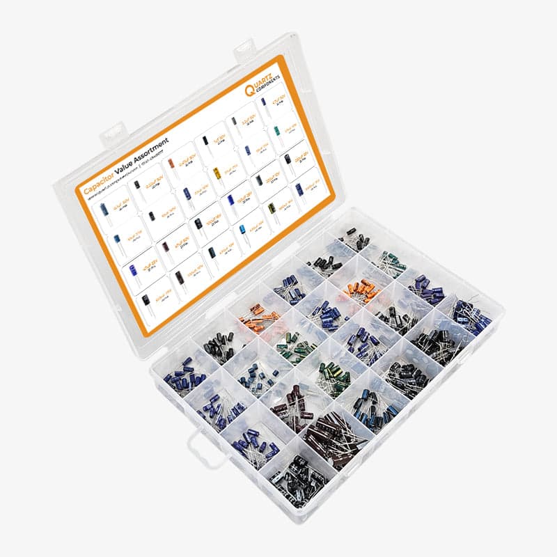 480 Pcs (24 Values) 0.1uF-1000uF of 10V-50V Range Electrolytic Capacitor Assortment Kit - View 2