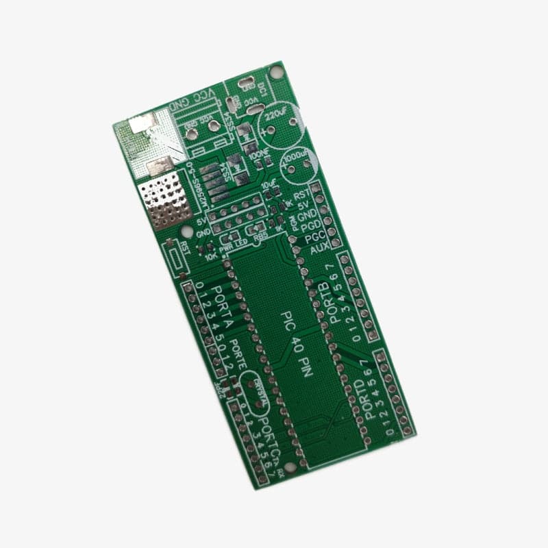PCB For PIC Development Board Based on 40 Pin PIC16F877A Microcontroller - View 1