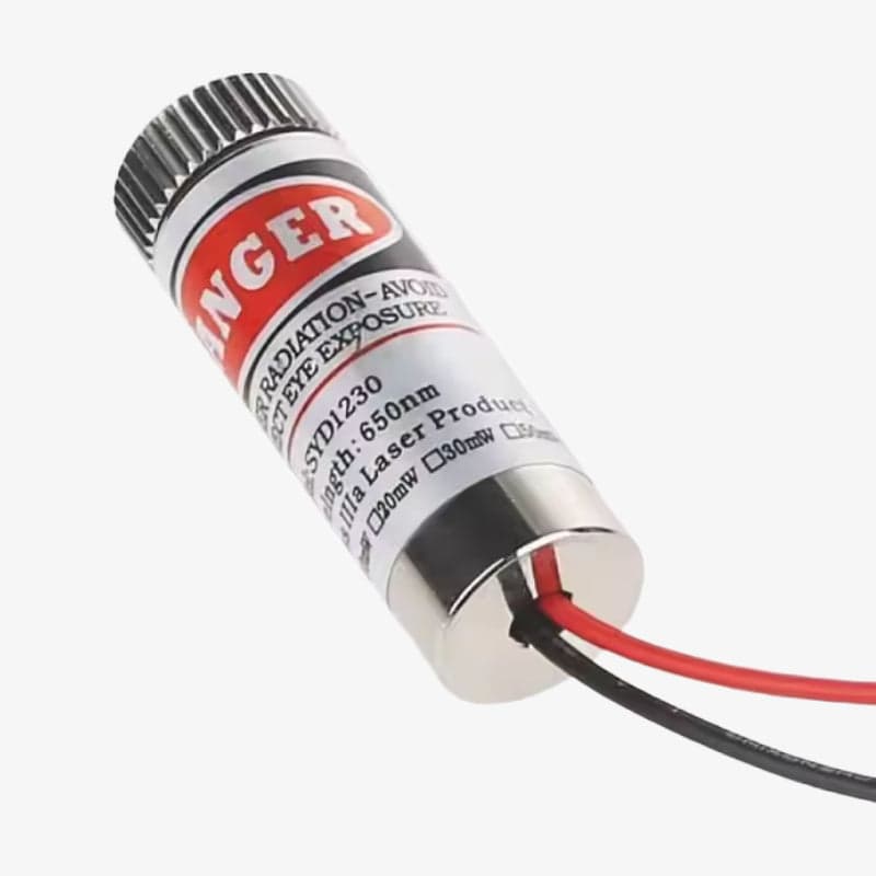 CHT1230 12mm 5mW Point Laser Module with Adjustable Spot Size – Red - View 2
