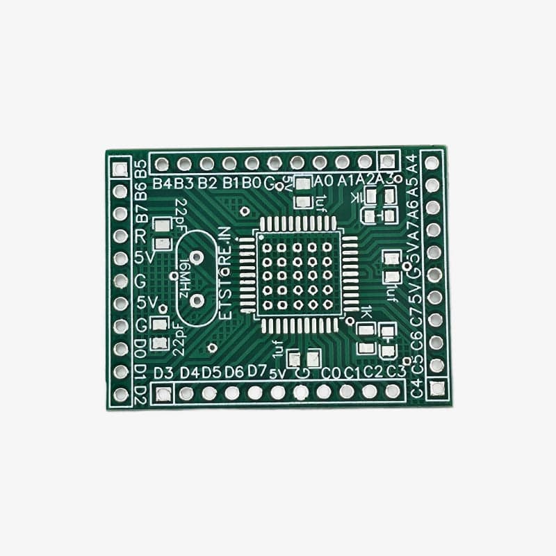 ATmega16A / ATmega32A SMD TQFP44 Breakout Board PCB - View 1