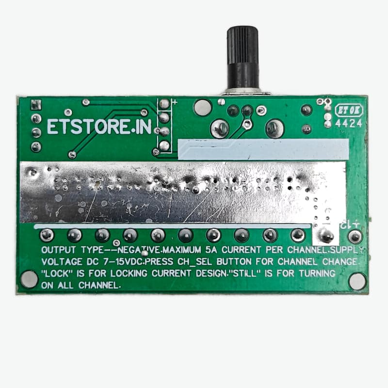 DC Design Chaser Module - 10/8/6/4 Channel with Small Speed Controller 7-15V DC 8A - View 3