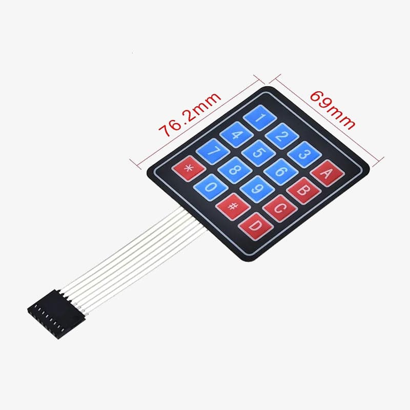 4x4 Matrix Membrane Keypad 16 Key Switch Module - View 3