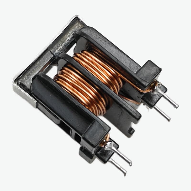 UU9.8 - 2 x 1mH 0.6A Common Mode Choke AC Line Filter - Vertical Type 8mm Pitch - View 1