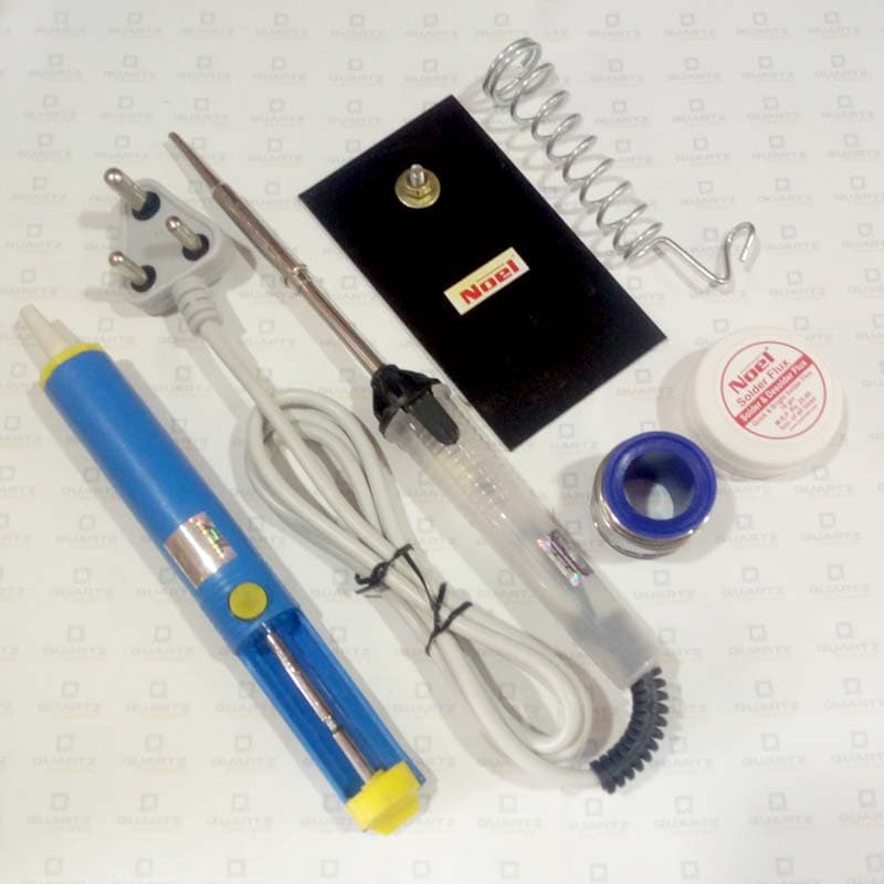 Soldering Kit (Soldering Iron with Stand, Flux, lead & Desolder pump) - View 2