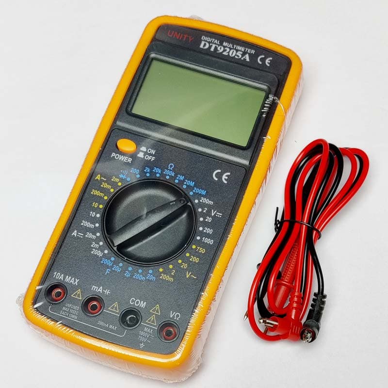 DT9205A Digital Multimeter with Probes and Battery - View 3