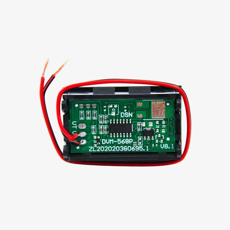 DC Voltmeter Panel Digital LED (5-30V) Green - View 3
