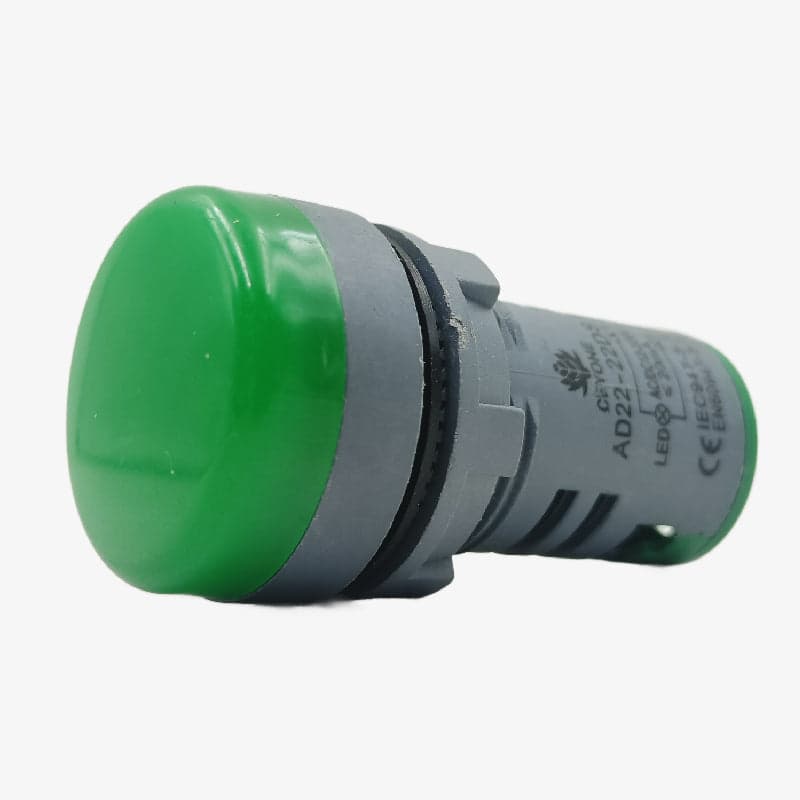 SIBASS SE-AS22-7S LED Indicator Panel Mount - 12VDC 220AC Green - View 2