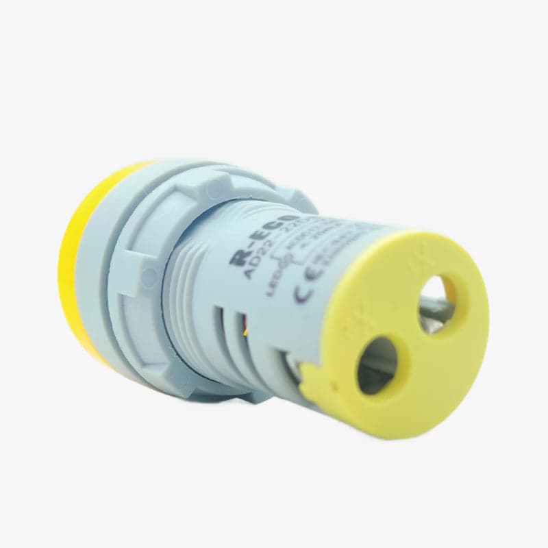 SIBASS SE-AS22-7S LED Indicator Panel Mount - 12VDC 220AC Yellow - View 3