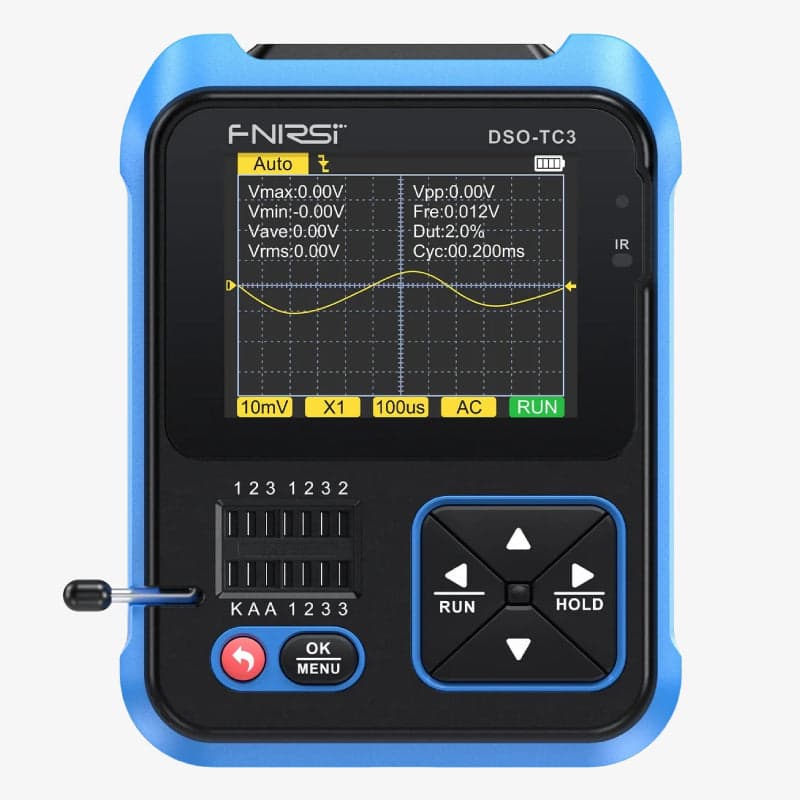 FNIRSI DSO-TC3 3-in-1 Handheld 500KHz 10MS/s Digital Oscilloscopes Signal Generator Transistor Tester - View 2