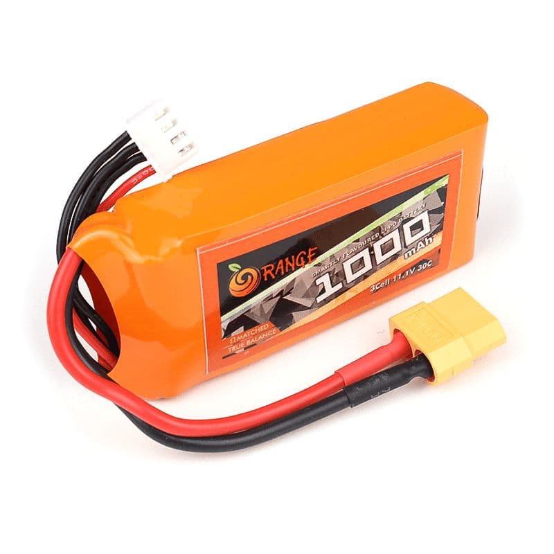 11.1 V 1000mAh Orange Lithium Polymer Battery Pack - View 2