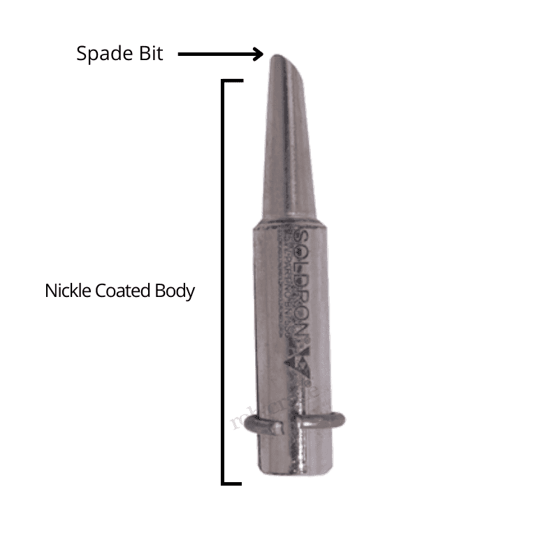Soldron 75W Spade BN75S6 Nickel Plated Soldering Iron Bit - View 3