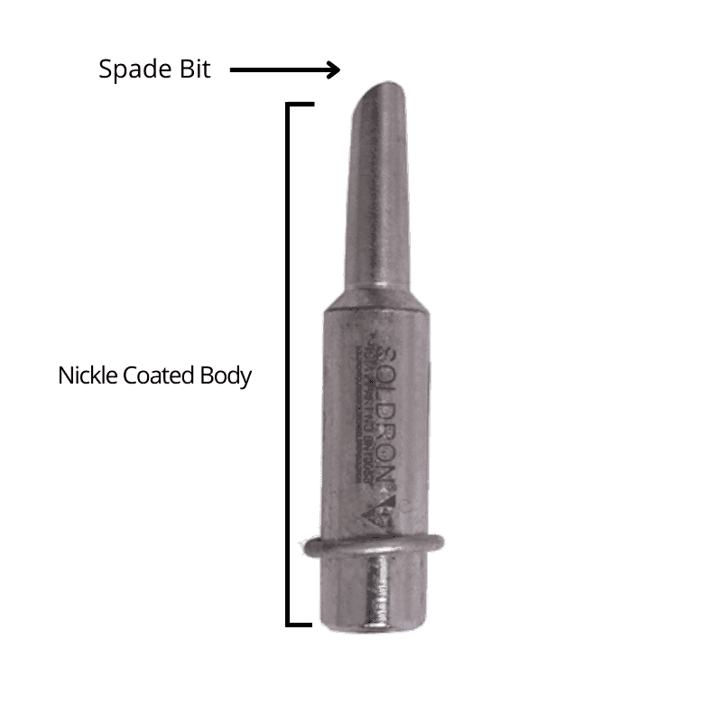 Soldron 100W Nickel Plated Spade Bit For Soldron Soldering Iron - BN100S8 - View 3