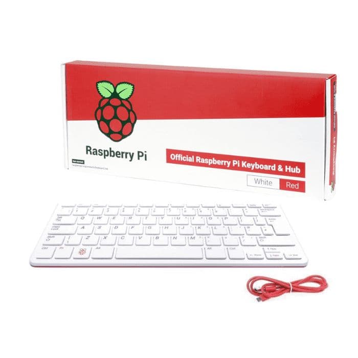 Raspberry Pi Official Keyboard (White-Red) - View 3