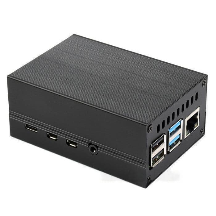 Waveshare Aluminum Cooling Case for Pi 4 with Fan - View 1