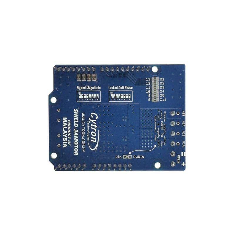 Cytron SHIELD-3AMOTOR 1.2A Dual Channel 7V–30V DC Motor Driver Shield for Arduino - View 3