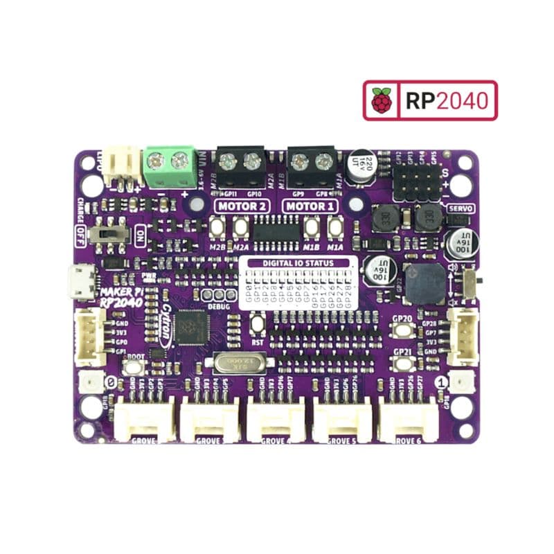 Cytron Maker Pi RP2040 – Robotics Controller Board with Raspberry Pi - View 3