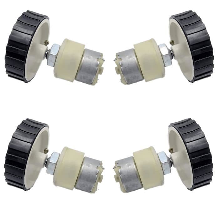 4 pieces 7 X 2 Cm Gear Motor Robot Wheel & 4 pieces 200 RPM Gear Motor - View 1