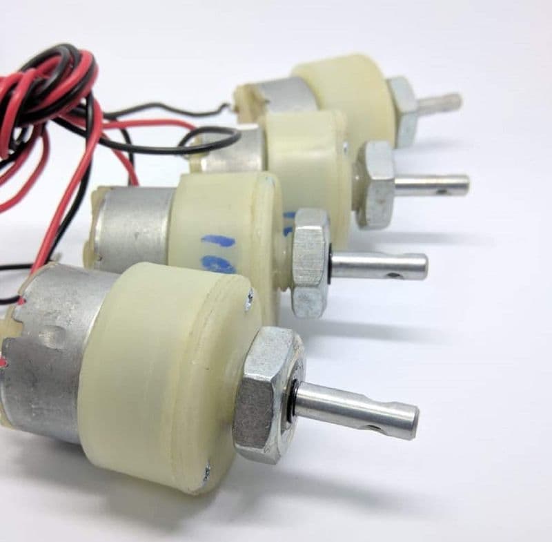 200 RPM GEAR MOTOR+10X4 WHEEL - SET OF 4 - View 3