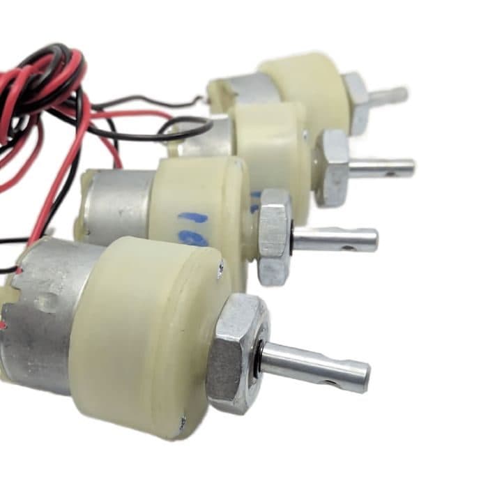 200 RPM GEAR MOTOR + 7X4cm WHEEL + 6-7 INCH BLACK METAL CHASSIS - View 3