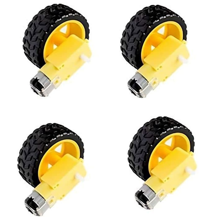 Dual Shaft BO Motor with Wheel (4pcs) - View 1
