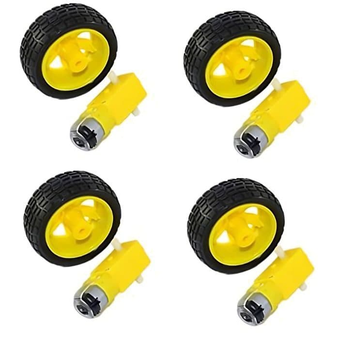 Dual Shaft BO Motor with Wheel (4pcs) - View 2