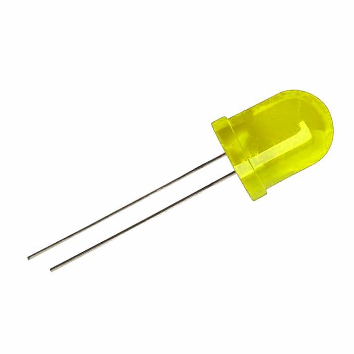 10mm Bright Yellow LED - 10pcs Pack - View 2