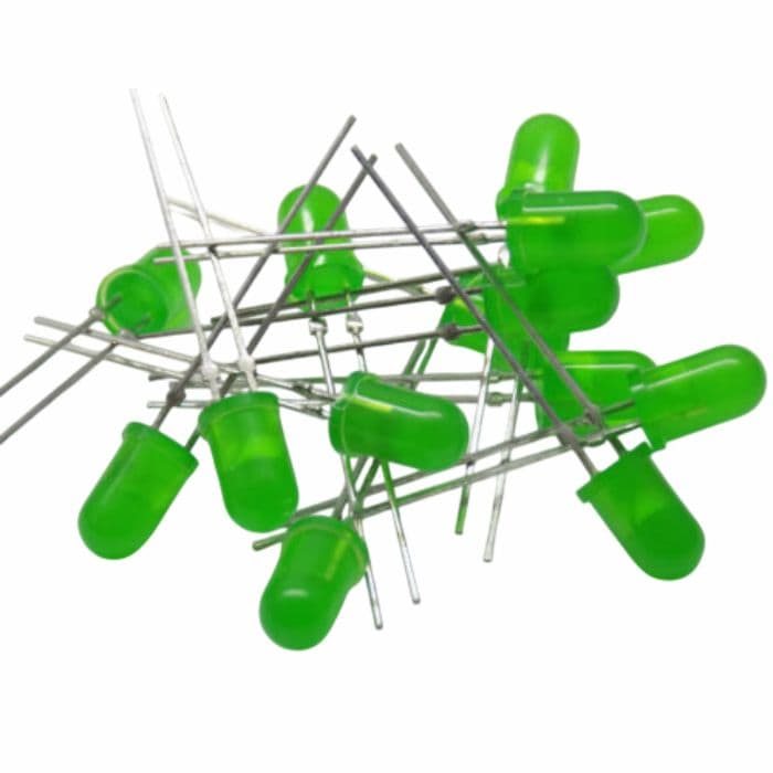 10mm Bright Green LED - 10pcs Pack - View 3