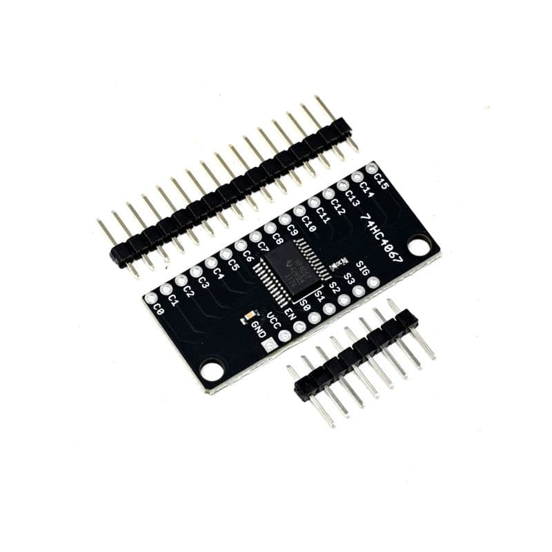 SmartElex 16-Channel Analog/Digital MUX Breakout Board – CD74HC4067 - View 2