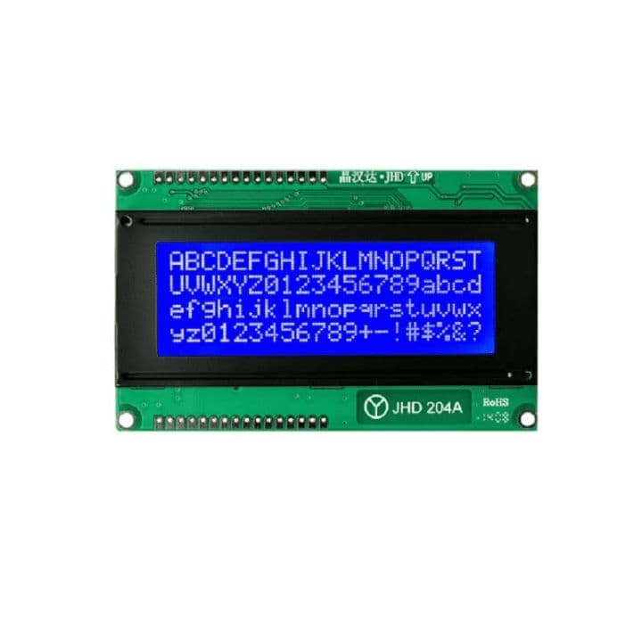 Original JHD 20x4 character LCD Display with Blue Backlight - View 1