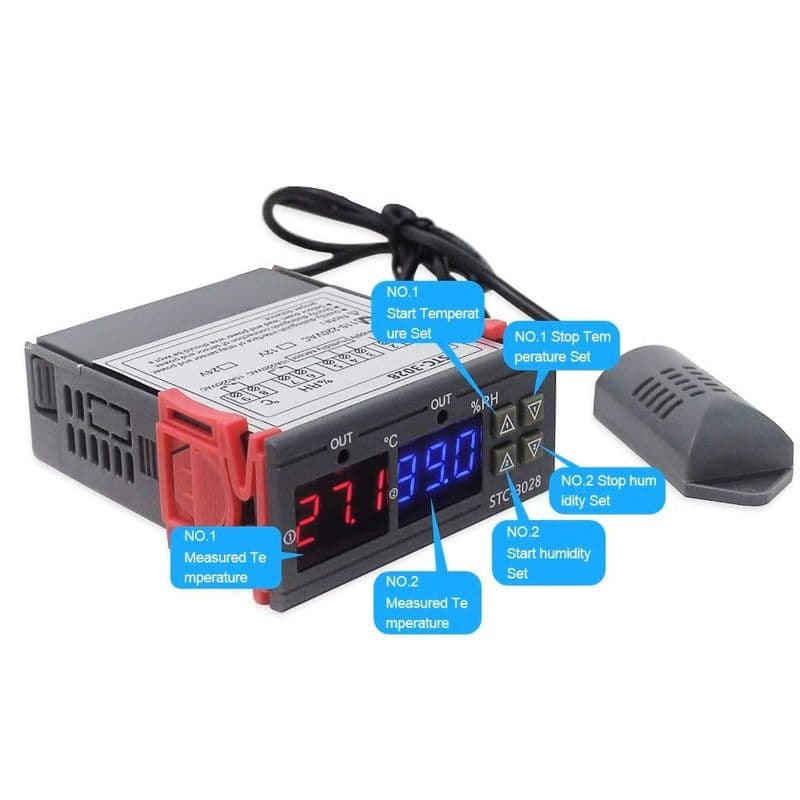 STC-3028 Digital Temperature Humidity Controller 110-220V - View 3