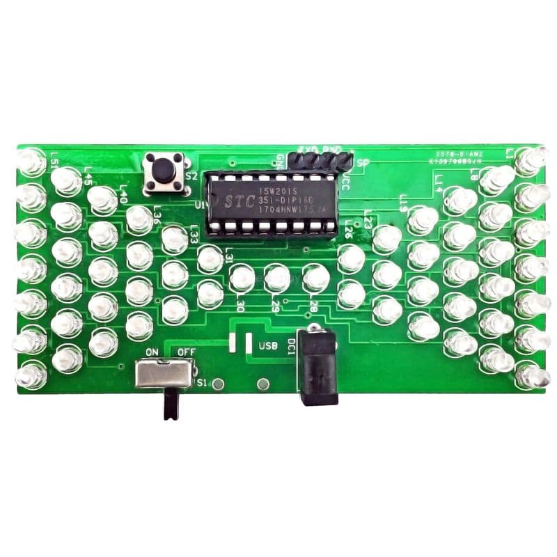 Electronic 5V Hourglass Shape Flashing LED DIY Soldering Board Kit - View 1