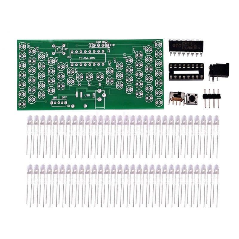 Electronic 5V Hourglass Shape Flashing LED DIY Soldering Board Kit - View 3