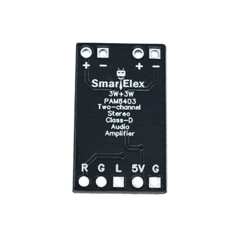 SmartElex PAM8403 5V Two-Channel Stereo Mini Class-D Audio Amplifier - View 2