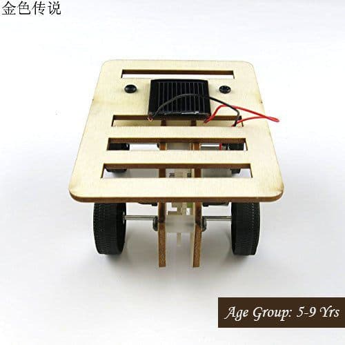 DIY 4 Wheel Drive Solar Powered Wooden Car Kit - View 1