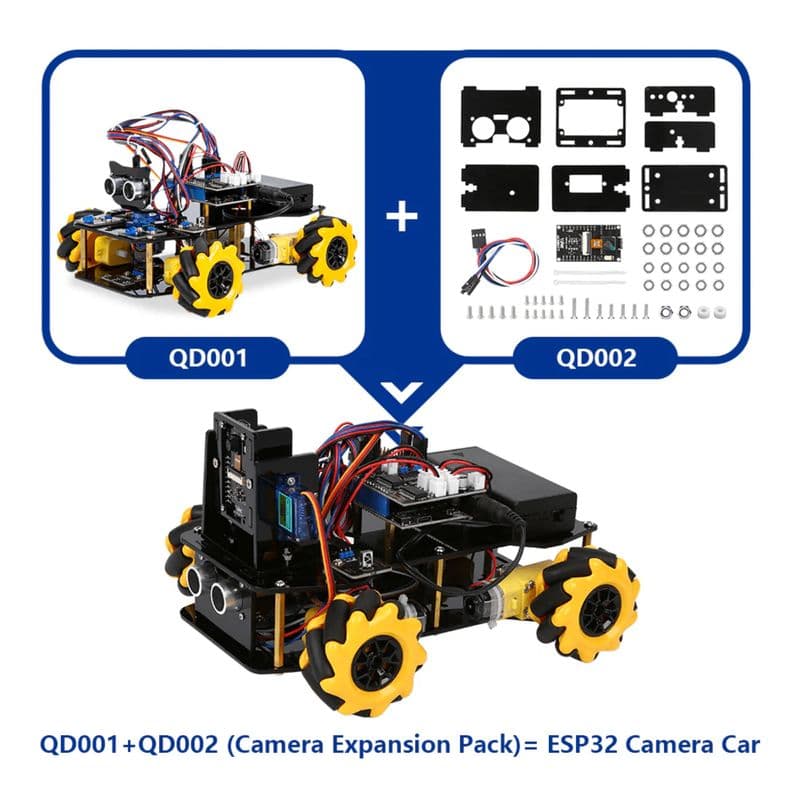 ACEBOTT ESP32 Camera Expansion Pack for Smart Robot Car kit QD001 - QD002 - View 2